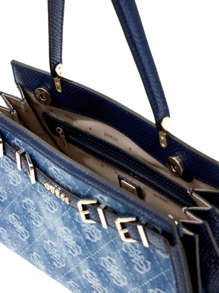 GUESS Borsa a Spalla logato Donna - Blu modello HWDG9909060 - immagine 4