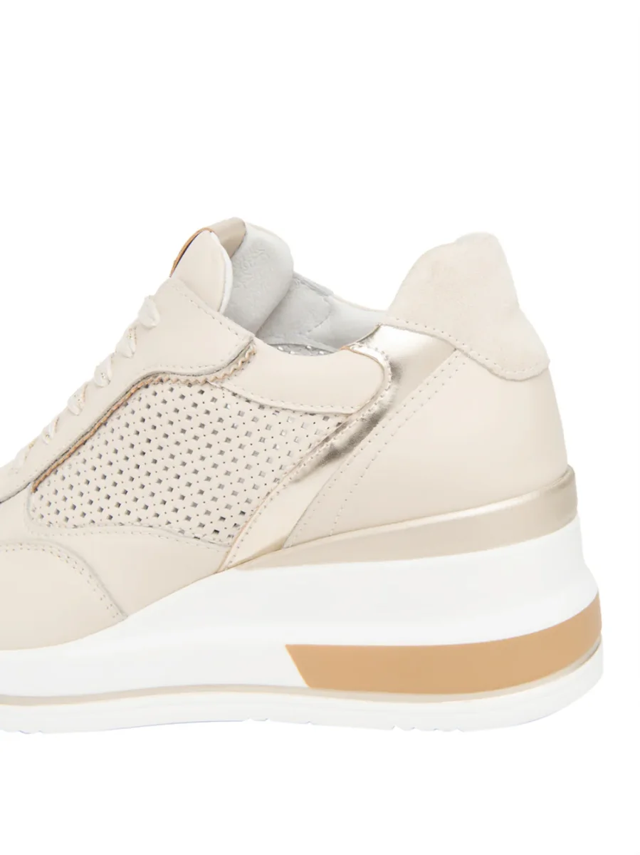 NERO GIARDINI Sneakers con zeppa Donna - Beige modello E615234D - immagine 5